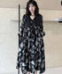 Smoke Marble Flare Dress